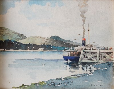 Lot 398 - D. Leitch (fl.1952-1958) Steamer on Loch...