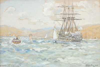 Lot 402 - James Kay RSA RSW (1858-1942) River scene with...