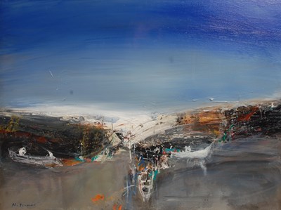 Lot 431 - Nael Hanna (b.1959) Scottish fishing boats...