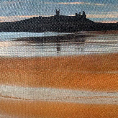 Lot 369 - Paul Wright 
Beach scene at sunset 
canvas art...
