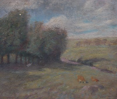 Lot 423 - David Waterson RE (1870-1954) A moonlight...