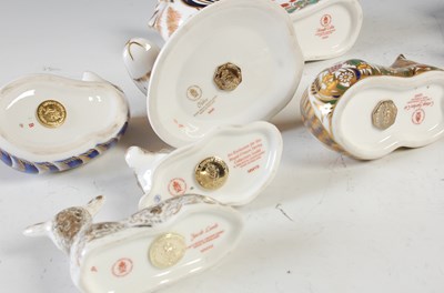 Lot 745 - A collection of twelve Royal Crown Derby gold...
