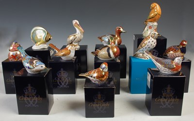 Lot 734 - A collection of twelve boxed Royal Crown Derby...