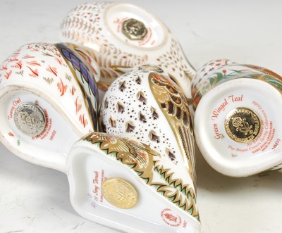 Lot 735 - A collection of ten Royal Crown Derby bird...