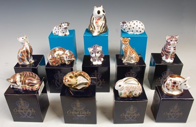Lot 747 - A collection of twelve boxed Royal Crown Derby...