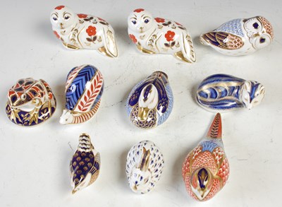 Lot 740 - A collection of ten Royal Crown Derby...