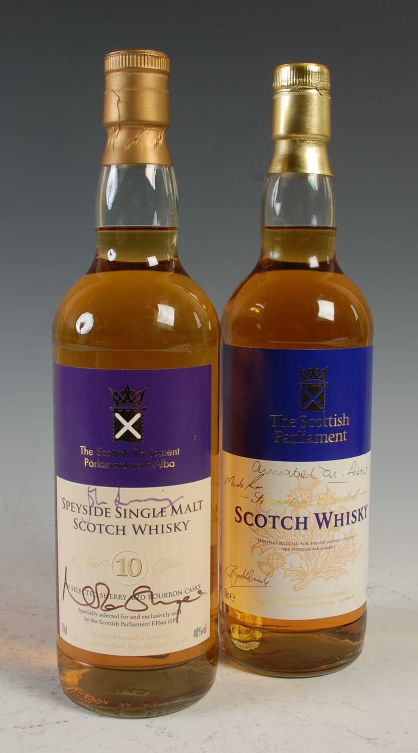 Lot 314 - Two bottles of The Scottish Parliament Whisky,...