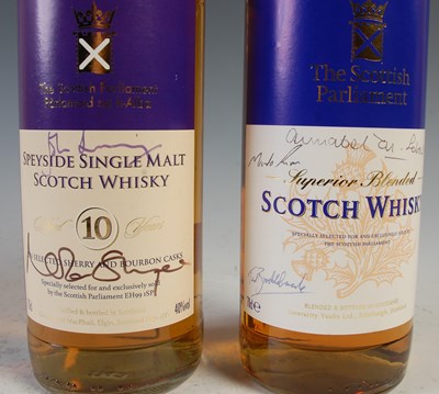 Lot 314 - Two bottles of The Scottish Parliament Whisky,...