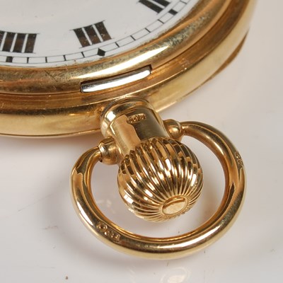 Lot 687 - An 18ct gold half-hunter pocketwatch, the...