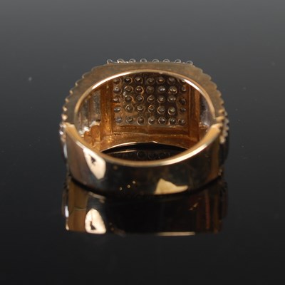 Lot 650 - A 9ct yellow and white gold gem set gentlemans...