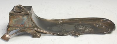 Lot 266 - A WMF Art Nouveau pewter inkwell, No.331,...