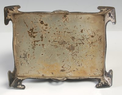 Lot 195 - A WMF style Art Nouveau pewter jewellery...