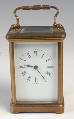Lot 287 - An early 20th century brass cased carriage...