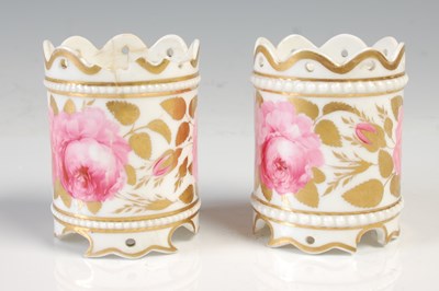 Lot 781 - A pair of 19th century English porcelain...