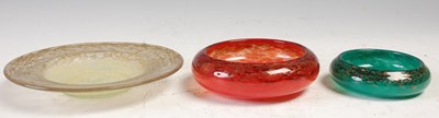 Lot 723 - Three pieces of Monart glassware, to include a...