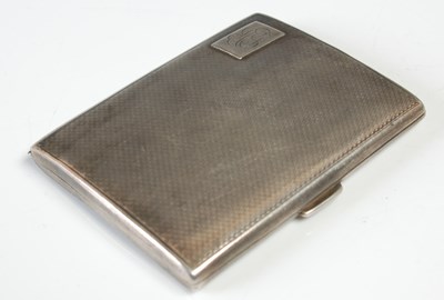 Lot 451 - A Birmingham silver cigarette case of concave...