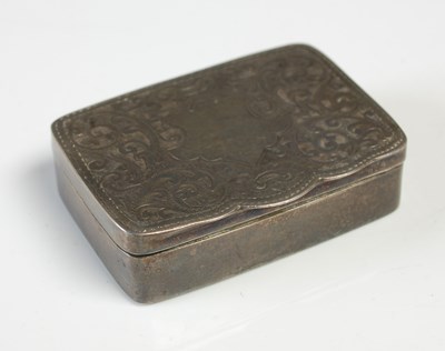 Lot 486 - A Birmingham silver rectangular shaped pill...