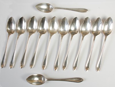 Lot 504 - A set of twelve Sheffield silver grapefruit...