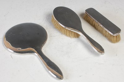 Lot 468 - A Birmingham silver mounted three piece...