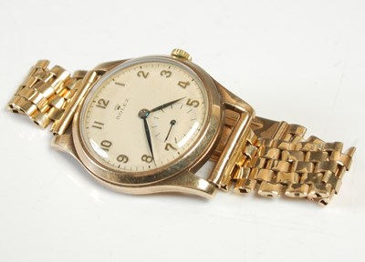 Lot 698 - A vintage 9ct gold Rolex bracelet wristwatch,...