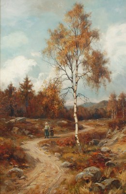Lot 420 - Allan Ramsey (1852-1912)  
Autumnal landscape...