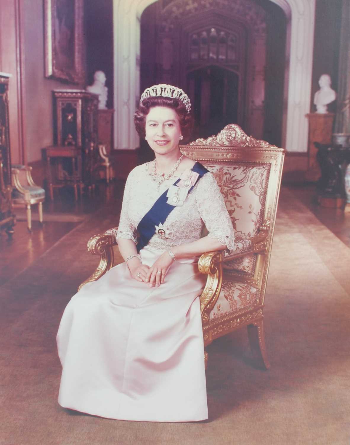 Lot 372 - Peter Grujeon A portrait of Queen Elizabeth II...