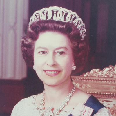 Lot 372 - Peter Grujeon A portrait of Queen Elizabeth II...