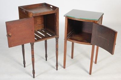 Lot 3 - A 19th century mahogany bedside locker, the...