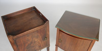 Lot 3 - A 19th century mahogany bedside locker, the...