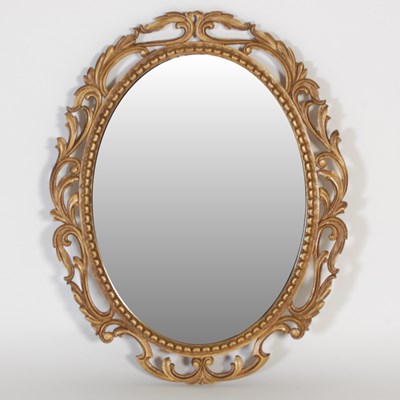 Lot 148 - A 20th century gilt framed oval wall mirror,...