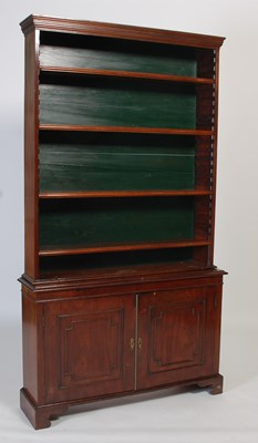 Lot 117 - A 19th century mahogany two part bookcase, the...