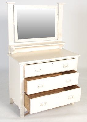 Lot 74 - An early 20th century later white painted pine...