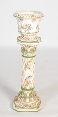 Lot 803 - A Capodimonte ceramic jardiniere on...