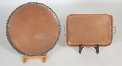 Lot 216 - An early 20th century copper and brass twin...