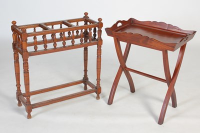 Lot 141 - A late 19th/ early 20th century oak stick...