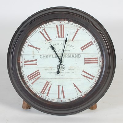Lot 291 - A decorative wall clock, the dial with Roman...
