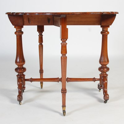 Lot 76 - A 19th century walnut Sutherland table, the...