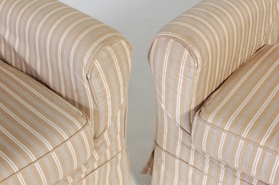 Lot 10 - A pair of modern Ikea armchairs, with café au...