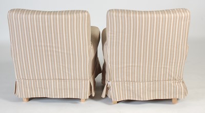 Lot 10 - A pair of modern Ikea armchairs, with café au...