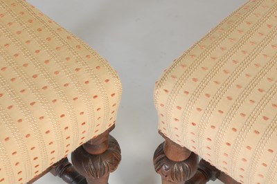 Lot 75 - A pair of late 19th century oak hall chairs,...