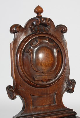 Lot 46 - A Victorian stained oak hall chair, the...