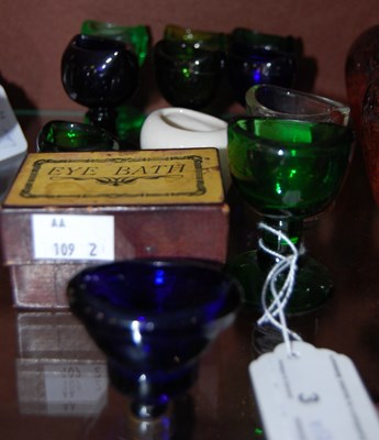 Lot 3 - Collection of twelve assorted coloured glass...