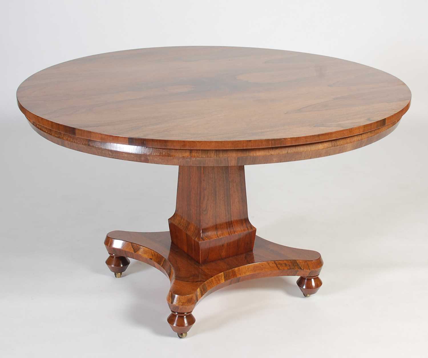 Lot 65 - A 19th century rosewood snap-top supper table,...