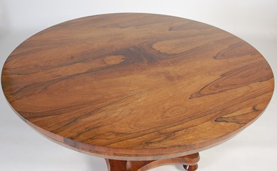 Lot 65 - A 19th century rosewood snap-top supper table,...