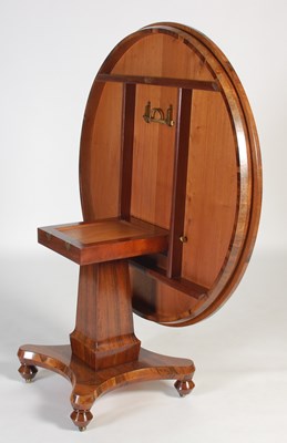 Lot 65 - A 19th century rosewood snap-top supper table,...