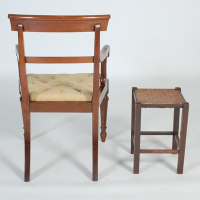 Lot 77 - A 19th century mahogany elbow chair, with...