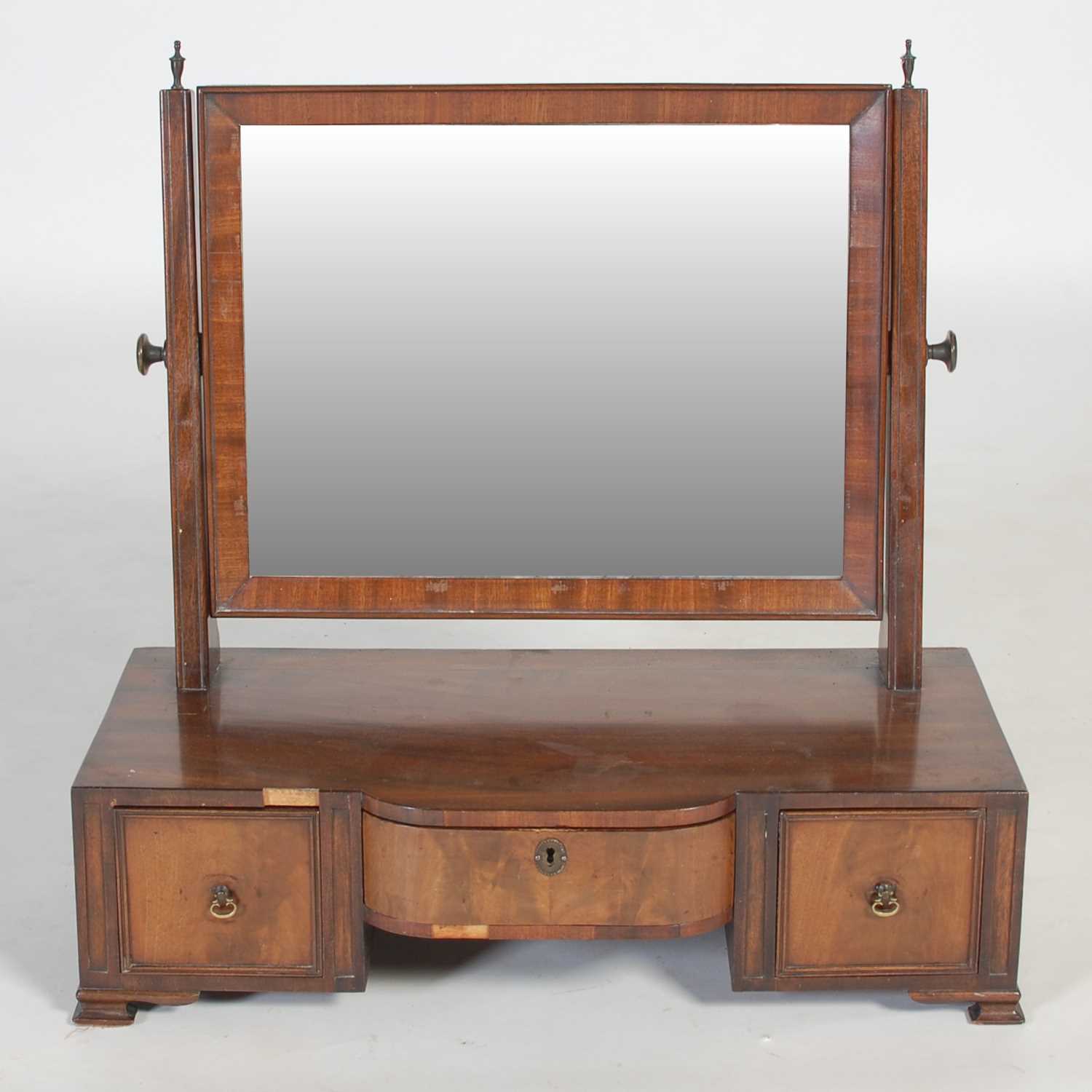Lot 36 - A 19th century mahogany dressing table mirror,...