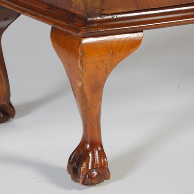 Lot 50 - An early 20th century walnut bowfront display...