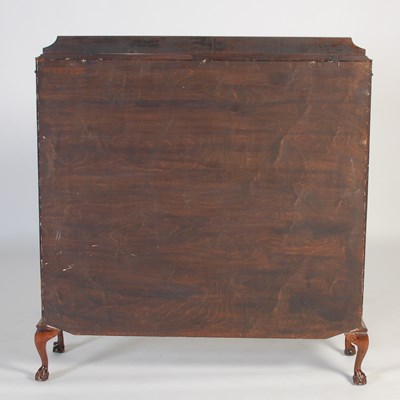 Lot 50 - An early 20th century walnut bowfront display...