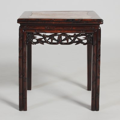 Lot 37 - A Chinese darkwood urn stand/ occasional table,...